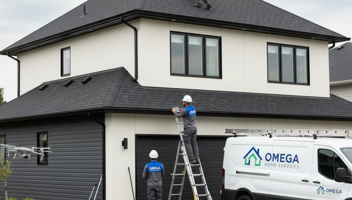 Professional roof inspection on Spokane, WA home exterior by Next Level Exteriors siding experts