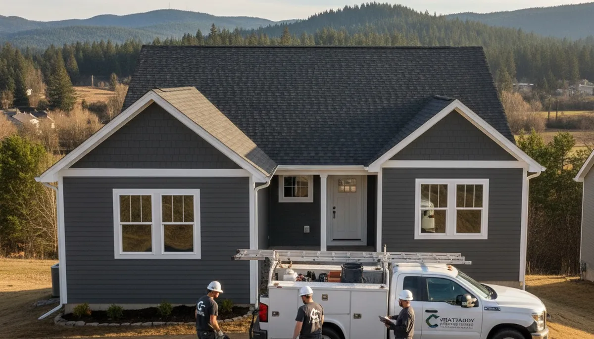 Professional vinyl siding installation on home exterior in Spokane, WA
