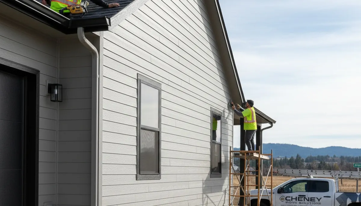 Professional vinyl siding installation on home exterior in Spokane, WA