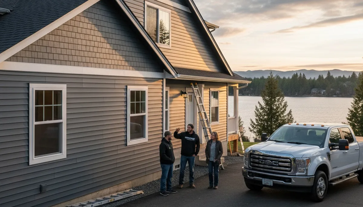 Professional vinyl siding installation on home exterior in Spokane, WA